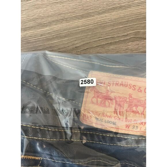 Levi's Real Loose Type 1 Men's Black Jeans 33X32 (33X30.5) Baggy Wide Leg  Y2K - Picture 13 of 13